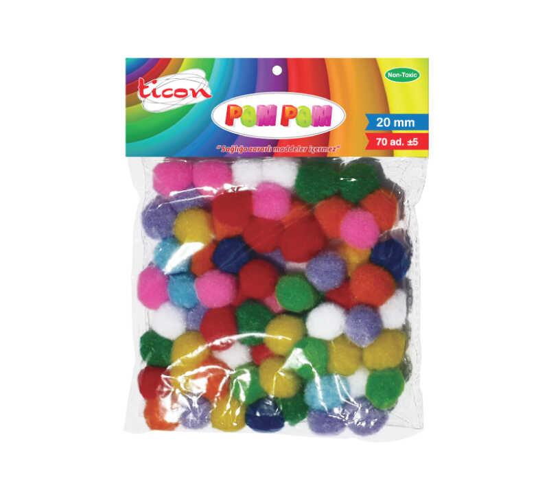 Ticon Pompom 20 Mm Ticon Pompom 20 Mm  - Kirtasiyem.netPonponlar