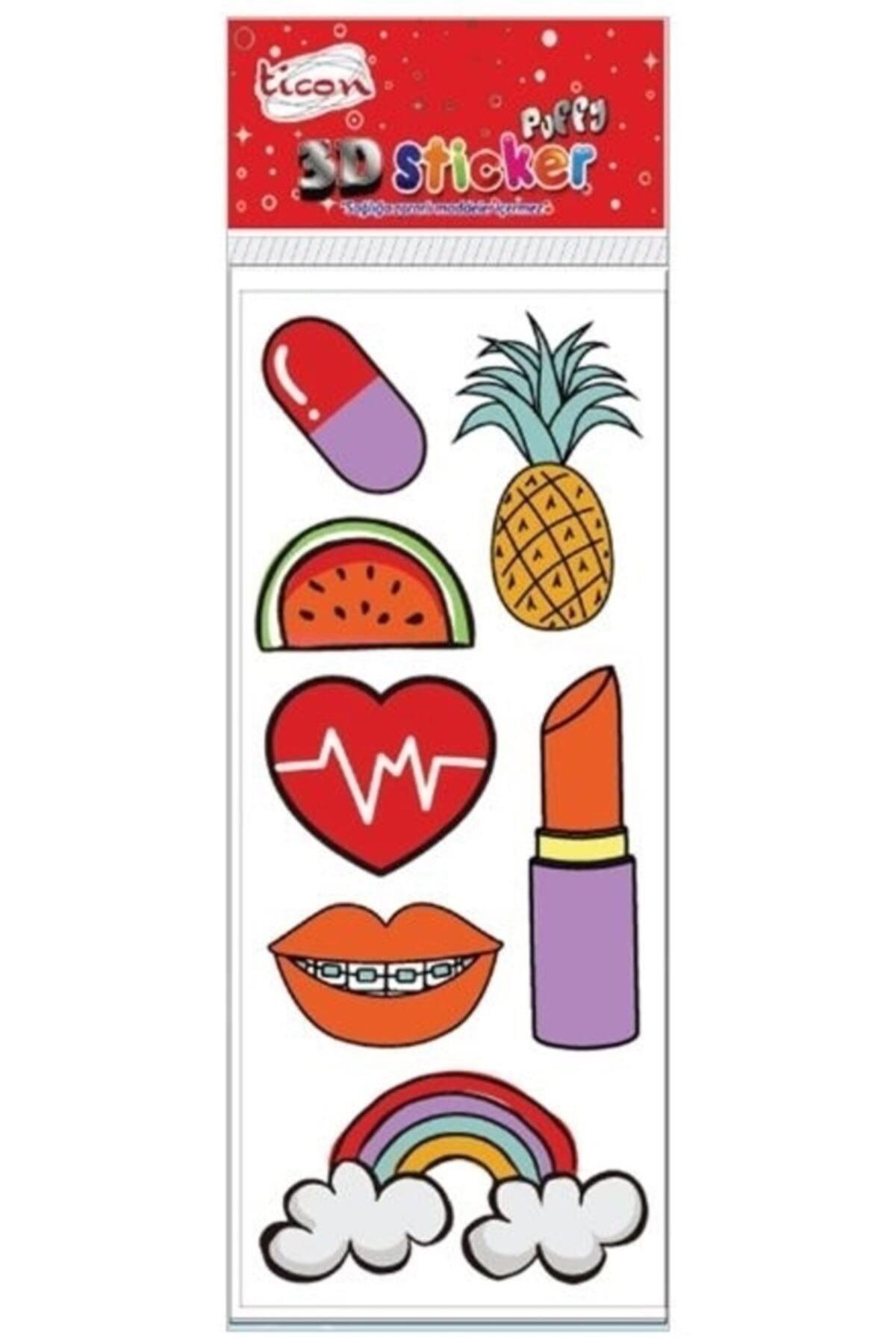 Ticon Puffy Sticker 3D-67Ticon Puffy Sticker 3D-67 - Kirtasiyem NetStickerlar