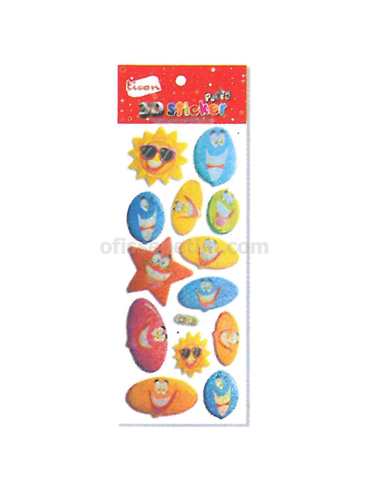 Ticon Sticker Puffy 3 Boyutlu 3D-10Ticon Sticker Puffy 3 Boyutlu 3D-10 - Kirtasiyem NetStickerlar