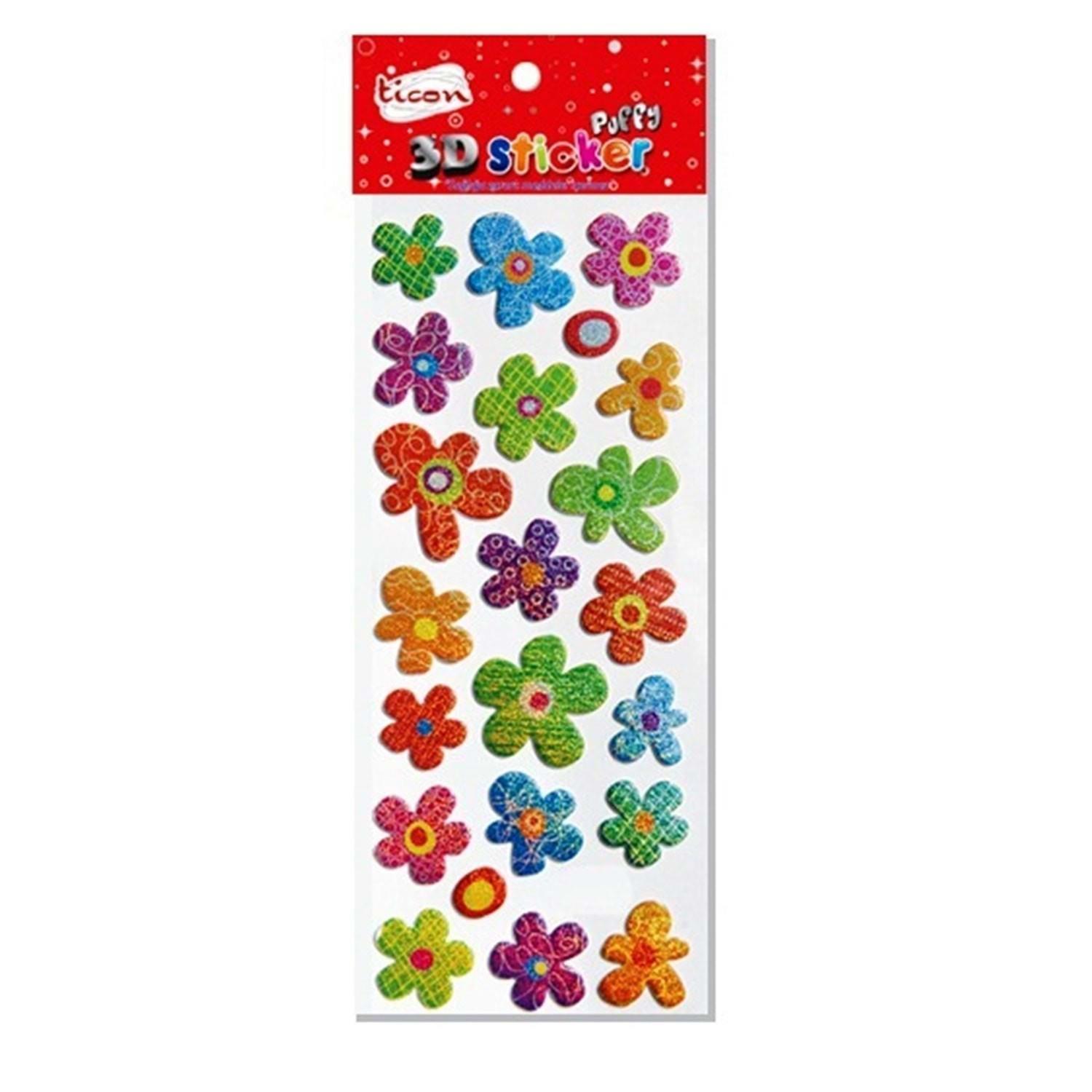 Ticon Sticker Puffy 3 Boyutlu 3D-11 ÇiçeklerTicon Sticker Puffy 3 Boyutlu 3D-11 Çiçekler - Kirtasiyem NetStickerlar
