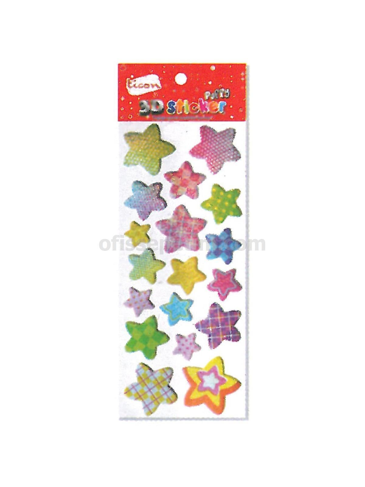 Ticon Sticker Puffy 3 Boyutlu 3D YıldızlarTicon Sticker Puffy 3 Boyutlu 3D Yıldızlar - Kirtasiyem NetStickerlar