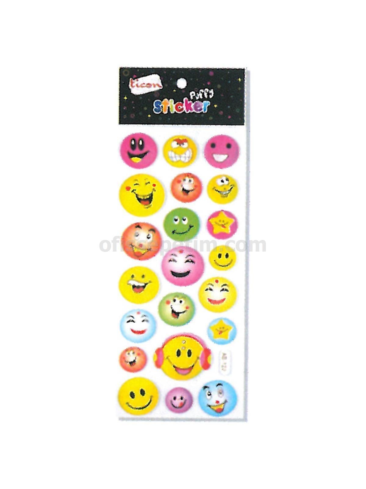 Ticon Sticker Puffy Gülenyüz Tps-38Ticon Sticker Puffy Gülenyüz Tps-38 - Kirtasiyem NetStickerlar