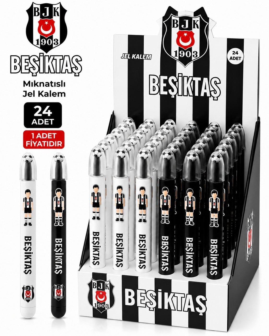 Tmn Beşiktaş Mıknatıs Top Figürlü Jel Kalem _24 719585Kalemtraşlar