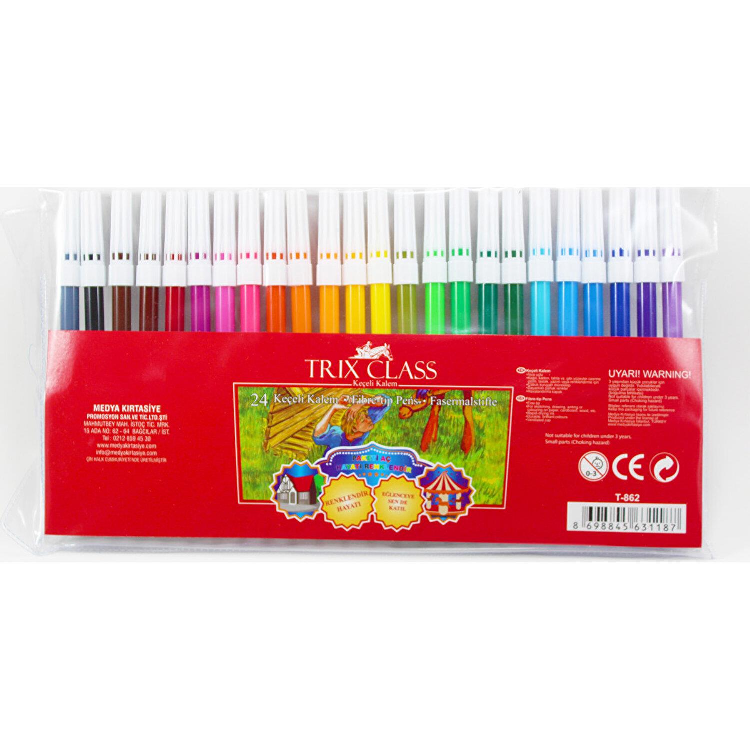 Trix Class 24 Lü Çantalı  Pastel Boya T-90Trix Class 24 Lü Çantalı  Pastel Boya T-90 - Kırtasiyem.netPastel Boyalar