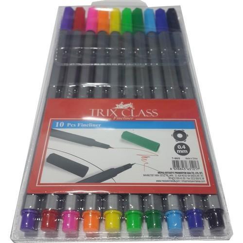 Trix Keçeli Kalem Fineliner Kalem Seti 10'Lu 10 Renk T-865Trix Keçeli Kalem Fineliner Kalem Seti 10'Lu 10 Renk T-865 - Kırtasiyem.netKeçeli Kalemler
