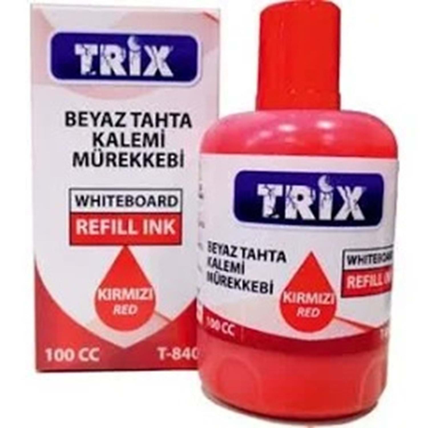 Trix Tahta Kalemi Mürekkebi 100 Ml Kırmızı T-840Trix Tahta Kalemi Mürekkebi 100 Ml Kırmızı T-840 - Kirtasiyem.netTahta Kalemi Mürekkepi