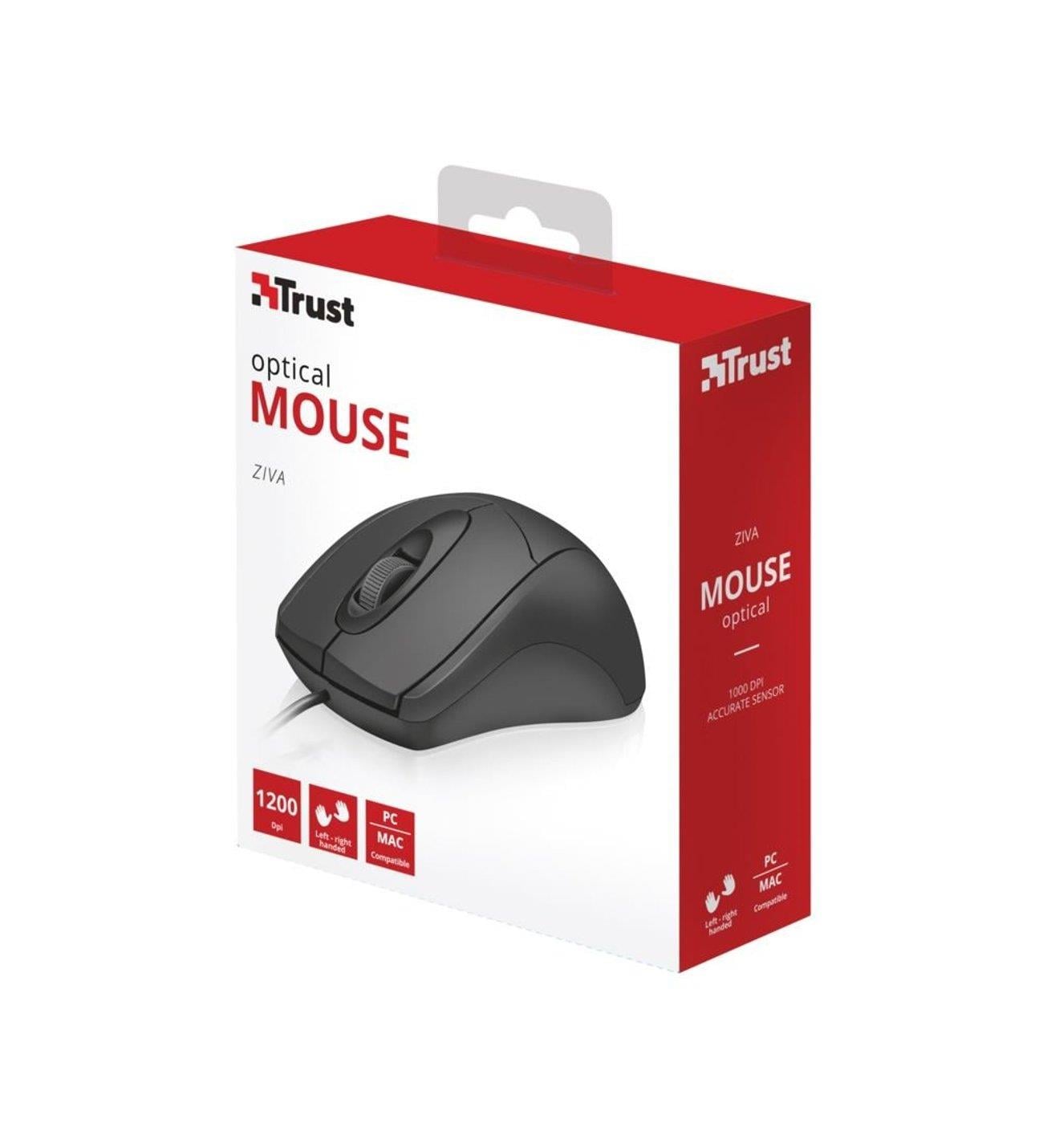 Trust Ziva Kablolu Mouse 21947Trust Ziva Kablolu Mouse 21947 - Kirtasiyem NetMouse