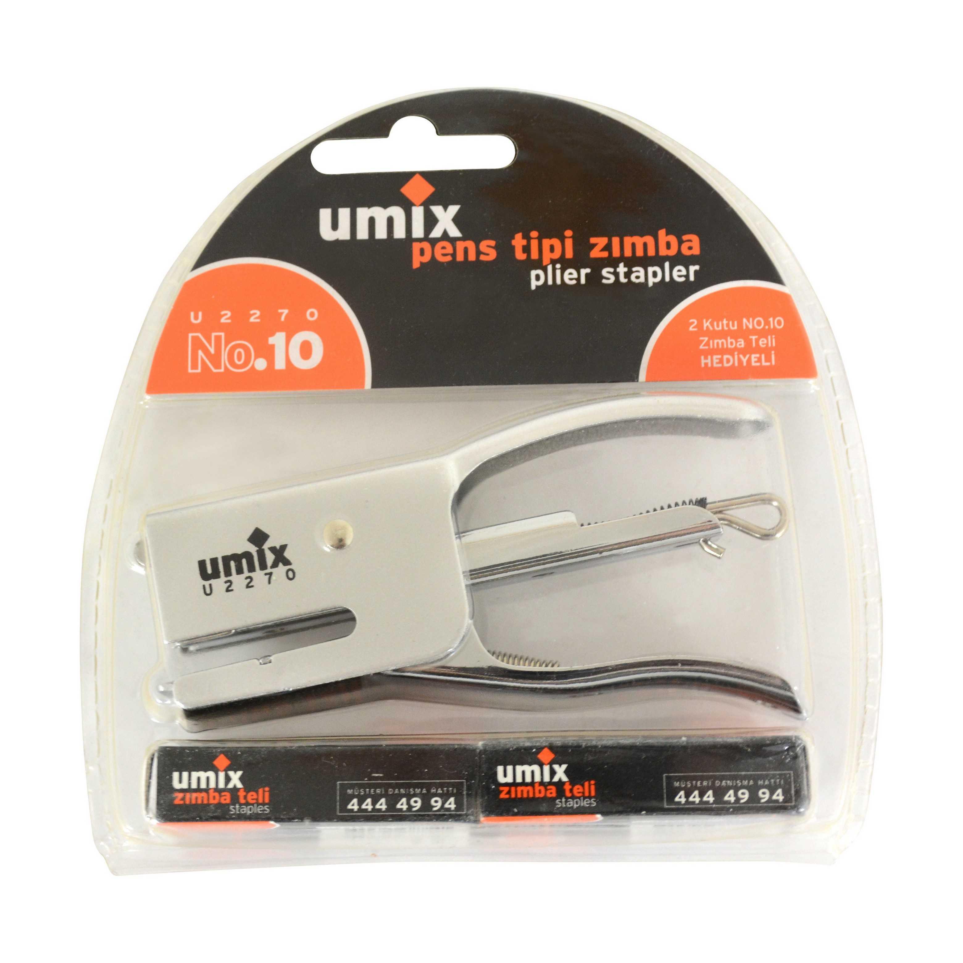 Umix Zımba Pens Tipi Küçük Boy No:10 U2270Umix Zımba Pens Tipi Küçük Boy No:10 U2270 - Kirtasiyem.netZımba Makineleri