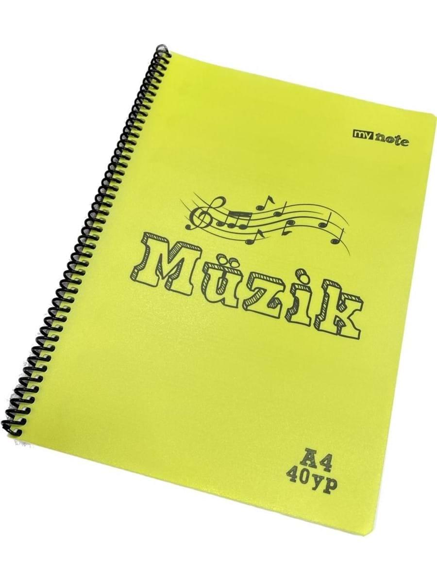 Umur A4 40 Yp  Mynote Flex Pp Müzik DefteriSpiralli Plastik Kapak Defterler