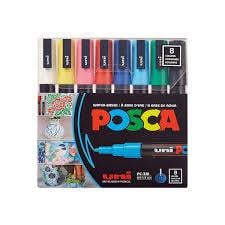 Uni Posca 0.9-1.3 Subazlıpostermarkörü Anarenk 8LiUni POSCA 0.9-1.3 SuBazlıPosterMarkörü AnaRenk 8li - Kirtasiyem.netPoster Markörü