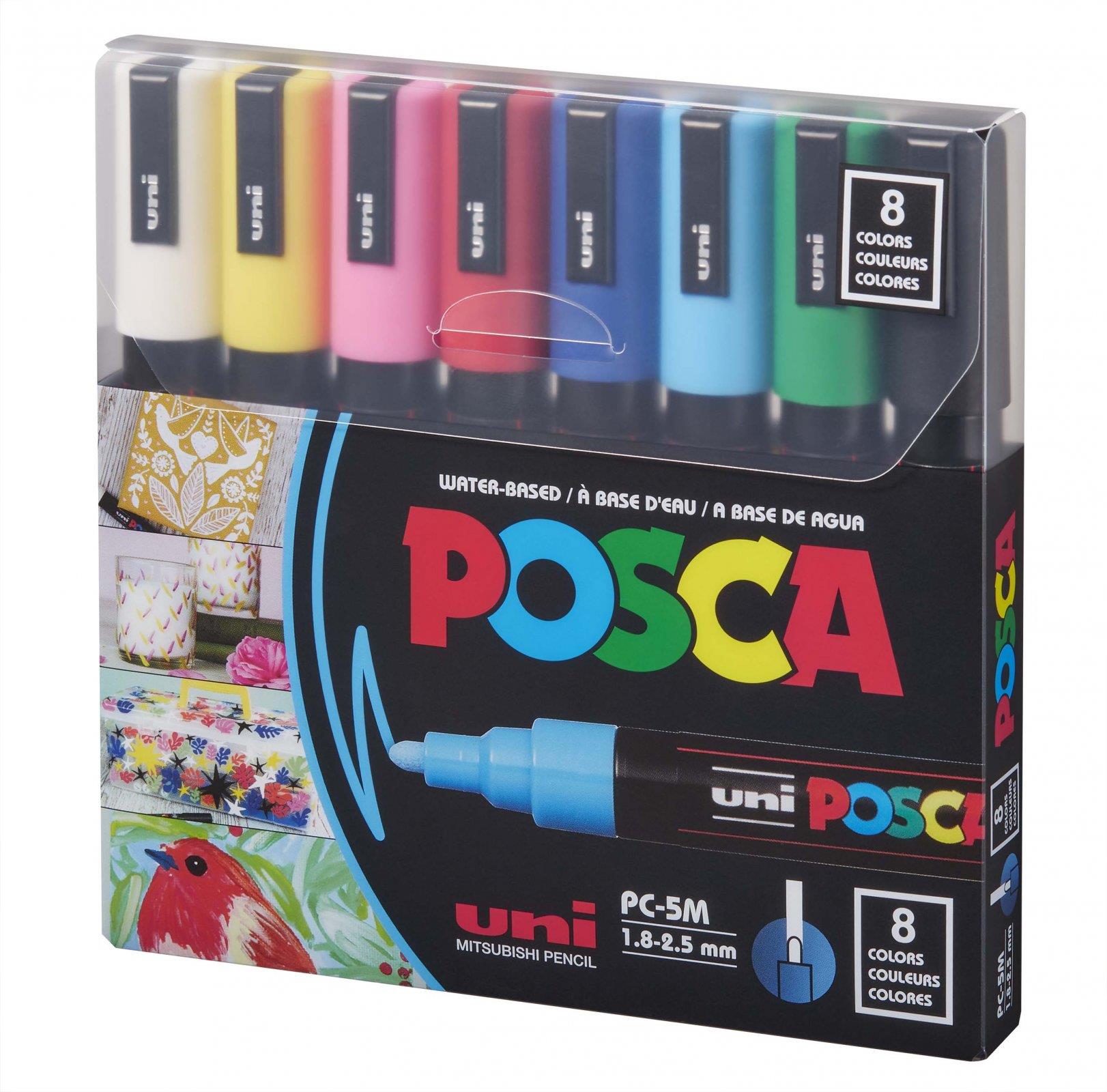 Uni POSCA 1.8-2.5 SuBazlıPosterMarkörü AnaRenk 8liUni POSCA 1.8-2.5 SuBazlıPosterMarkörü AnaRenk 8li - Kirtasiyem.netPoster Markörü