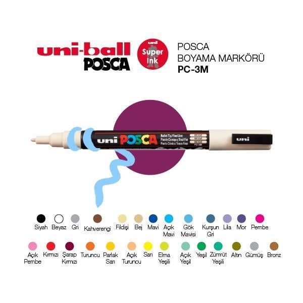 Uniball Marker Posca 0.9-1.3 Su Bazlı Poster A.PembeUniball Marker Posca 0.9-1.3 Su Bazlı Poster A.Pembe - Kirtasiyem.netPoster Markörü