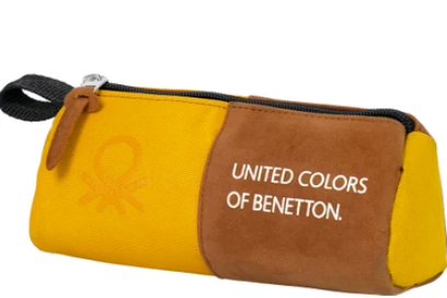 United Colors Of Benetton. Sofistike Erkek Çocuk Üçgen Kalemlik, / Sarı   Kalem Çantaları