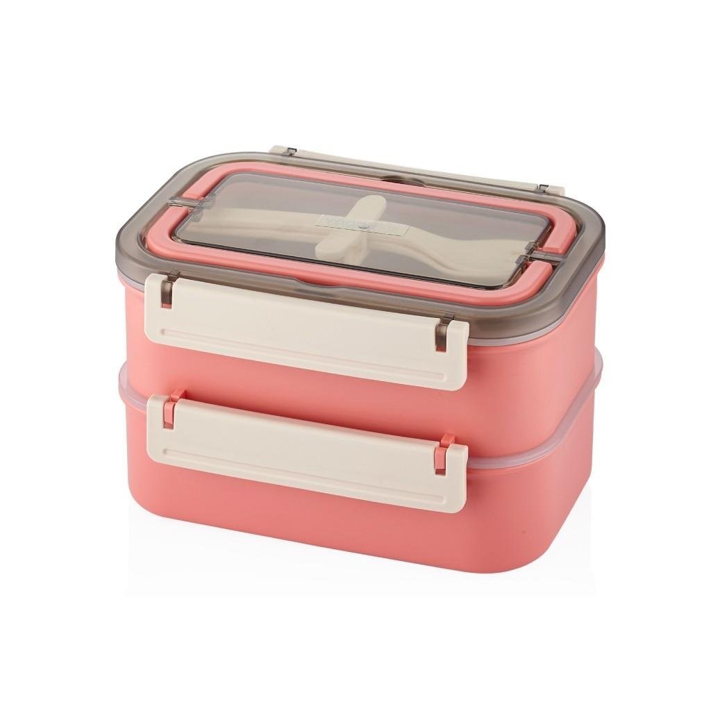 Vagonlife Lunchbox Paslanmaz Çelik 1600 ml BL2221-2 PembeBeslenme Çantaları