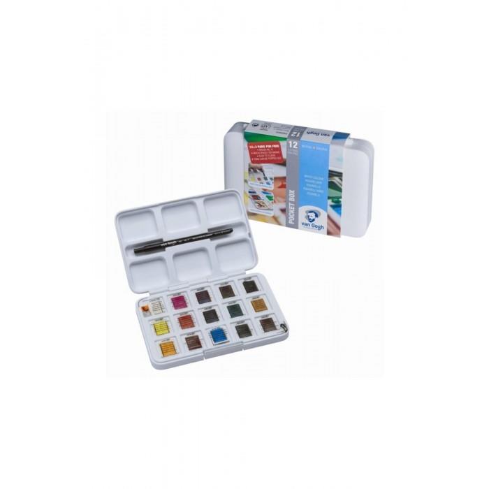 Van Gogh Sulu Boya 12+3 Set (Plastik Kutu)Van Gogh Sulu Boya 12+3 Set (Plastik Kutu) - Kırtasiyem.netSulu Boyalar