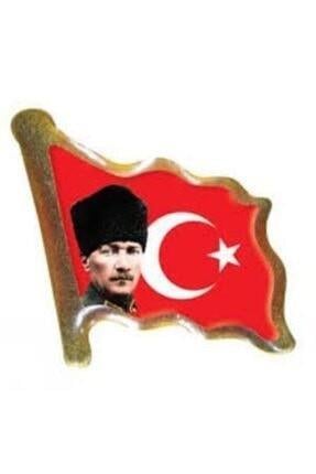 Vatan Rozet Atalı Kalpaklı Bayrak Dalgalı VT614Vatan Rozet Atalı Kalpaklı Bayrak Dalgalı - Kirtasiyem NetRozet