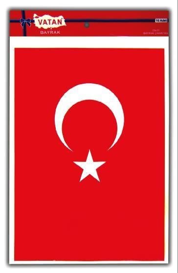 Vatan Sticker Bayraklı 25X35 10 LuVatan Sticker Bayraklı 25X35 10 Lu - Kirtasiyem NetStickerlar
