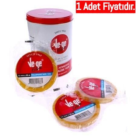Vege Bant 12X66 Selefon (1 Adet)Vege Bant 12X66 Selefon - Kirtasiyem.netBantlar Ve Bant Kesiciler