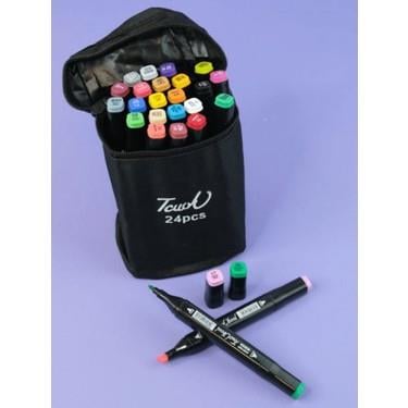Vg M24W Çift Uçlu Art Marker Çantalı  24'LüSentetik Fırça