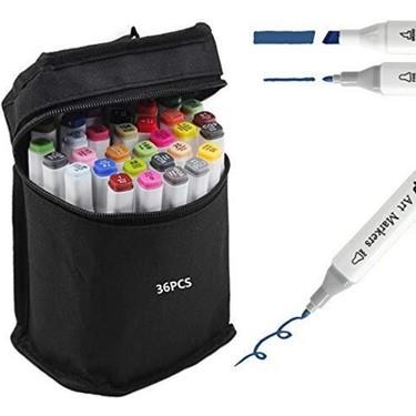 Vg M36W Çift Uçlu Art Marker Çantalı 36'LıSentetik Fırça