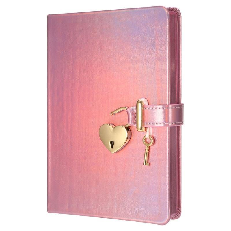 Vj 1028 Victoria'S Journals Hush Hush Kilitli Metalik Defter Kutulu 80Gr. 160 Yaprak Çizgili LilaTükenmez Kalemler