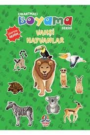 Yağmur Çıkartmalı Boyama Serisi-Vahşi HayvanlarBoyama Kitapları