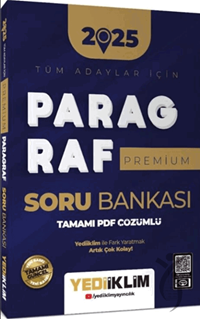Yediiklim 2025 Tüm Adaylar İçin Paragraf Premium Serisi Tamamı PDF Çözümlü Soru Bankası KPSS Hazırlık