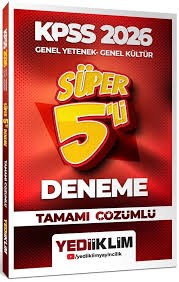 Yediiklim 2026 KPSS Genel Yetenek Genel Kültür Tamamı Çözümlü Süper 5 li DenemeKPSS Hazırlık