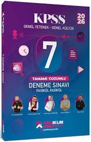 Yediiklim 2026 KPSS Genel Yetenek - Genel Kültür Fasikül Fasikül 7 Deneme Sınavı Tamamı ÇözümlüDiğer Kırtasiye Ürünleri