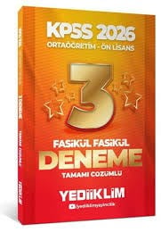 Yediiklim 2026 KPSS Ortaöğretim - Önlisans Genel Yetenek Genel Kültür Tamamı Çözümlü 3 Yıldız Fasikül DenemeDiğer Kırtasiye Ürünleri