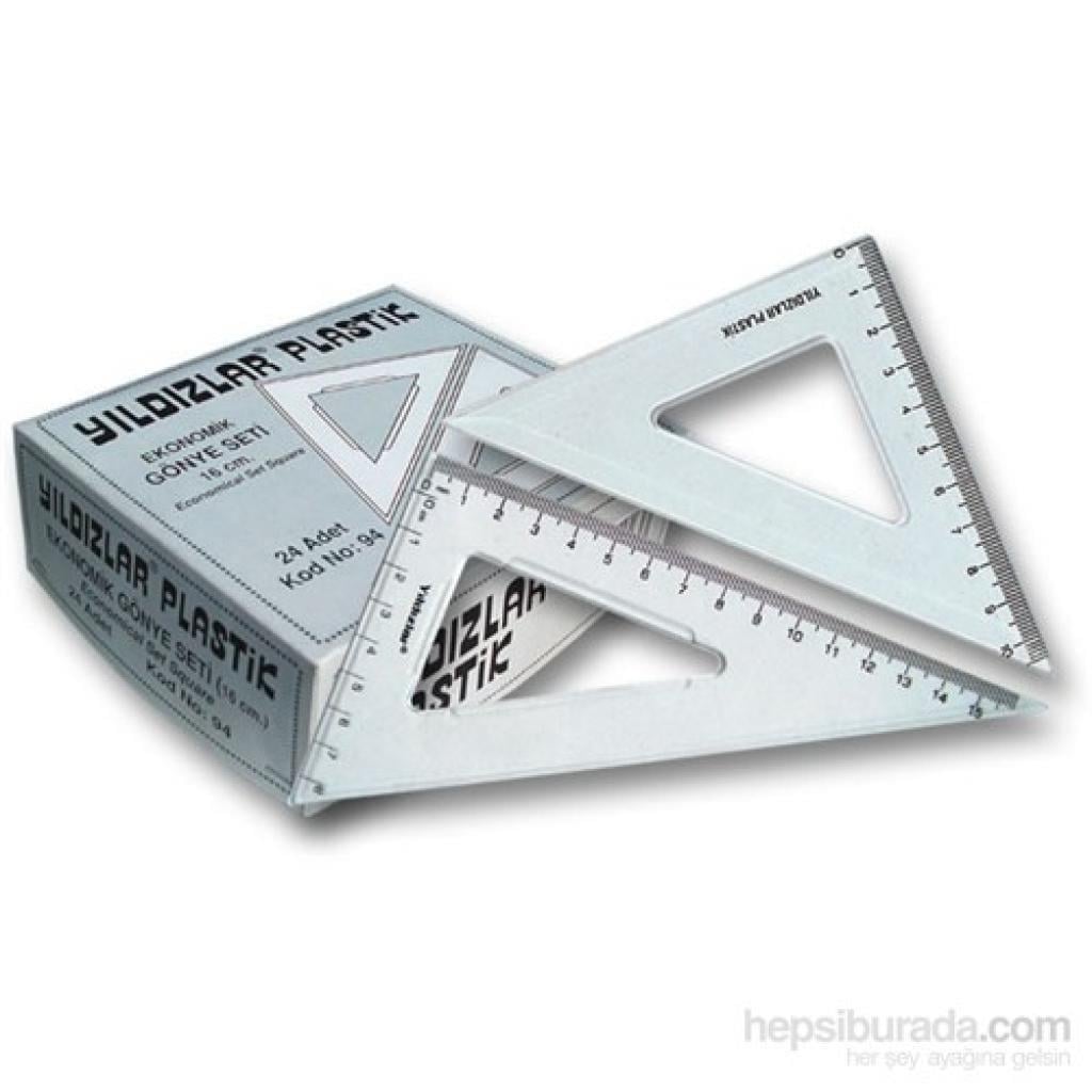 Yıldızlar Ekonomik Gönye Seti 16Cm.(Küçük) No:094Yıldızlar Ekonomik Gönye Seti 16Cm.(Küçük) No:094 - Kirtasiyem.netGönye Ve İletkiler