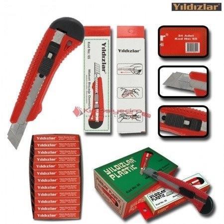 Yıldızlar Maket Bıçağı Demirli No:065Yıldızlar Maket Bıçağı Demirli No:065 - Kirtasiyem.netMaket Bıçakları