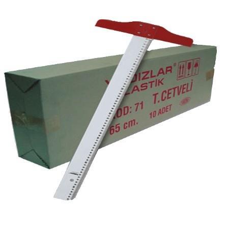 Yıldızlar Plastik T Cetveli 65Cm. No:071Yıldızlar Plastik T Cetveli 65Cm. No:071 - Kirtasiyem.netCetveller