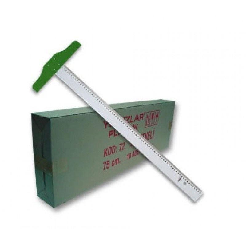 Yıldızlar Plastik T Cetveli 75Cm. No:072Yıldızlar Plastik T Cetveli 75Cm. No:072 - Kirtasiyem.netCetveller