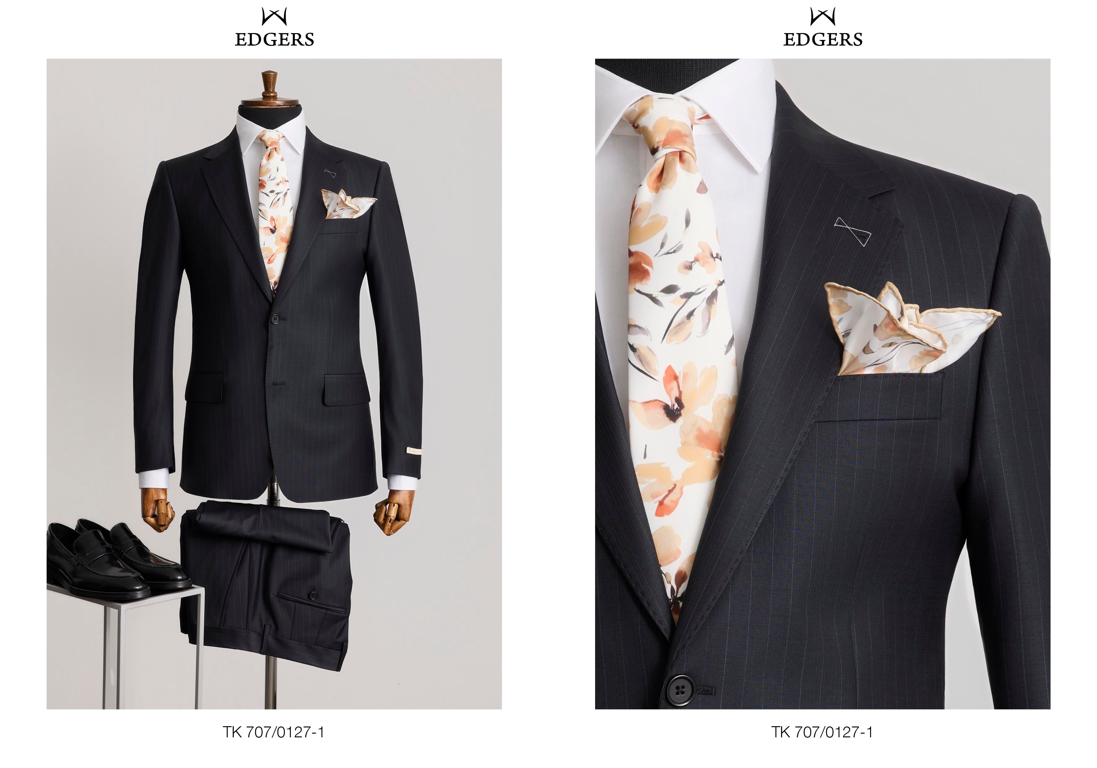 Edgers  Black Slim Fit Takım Elbise TK 707-0127