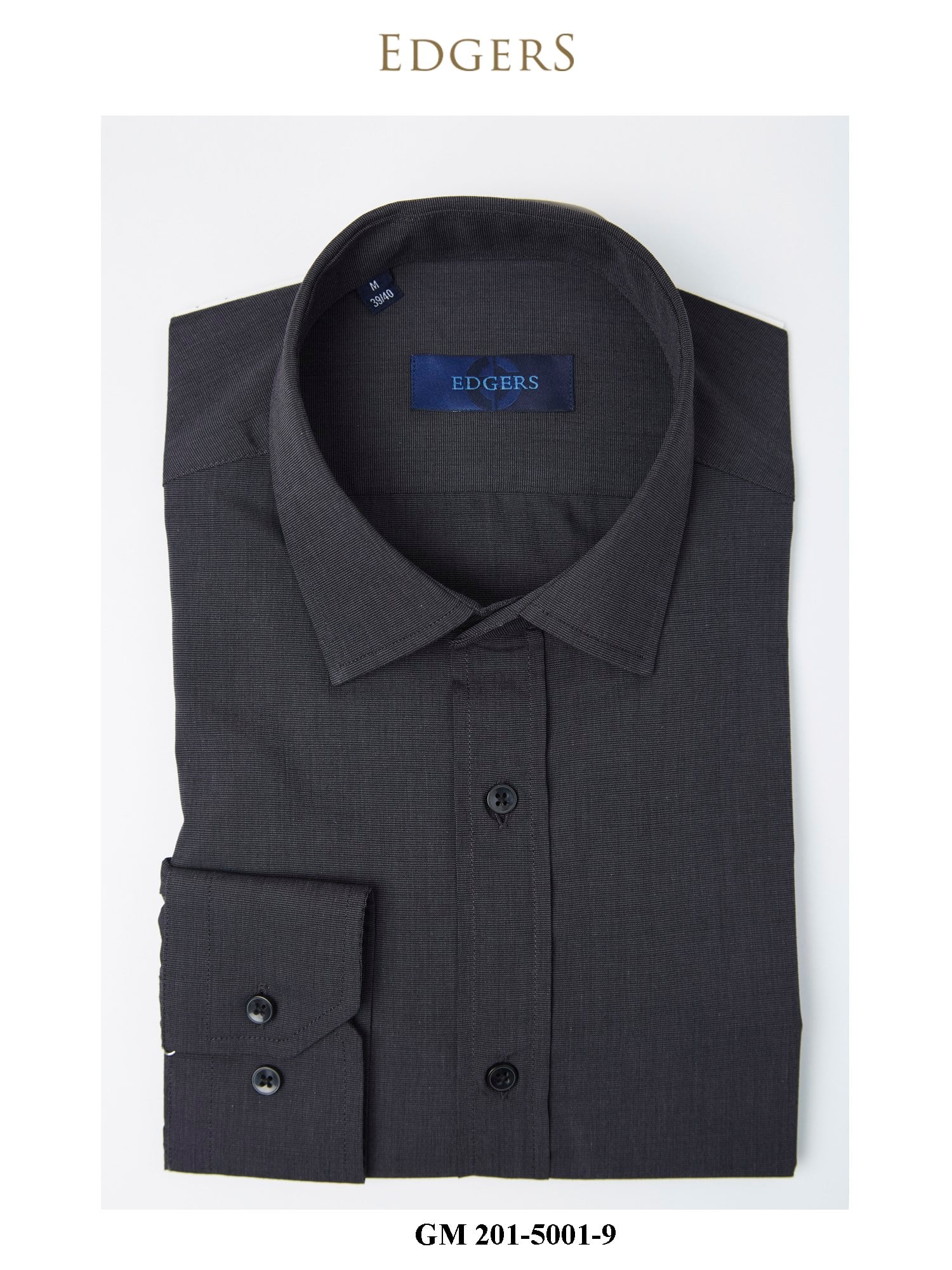 Edgers  Dark Grey Slim Fit Gömlek GM 201-5001