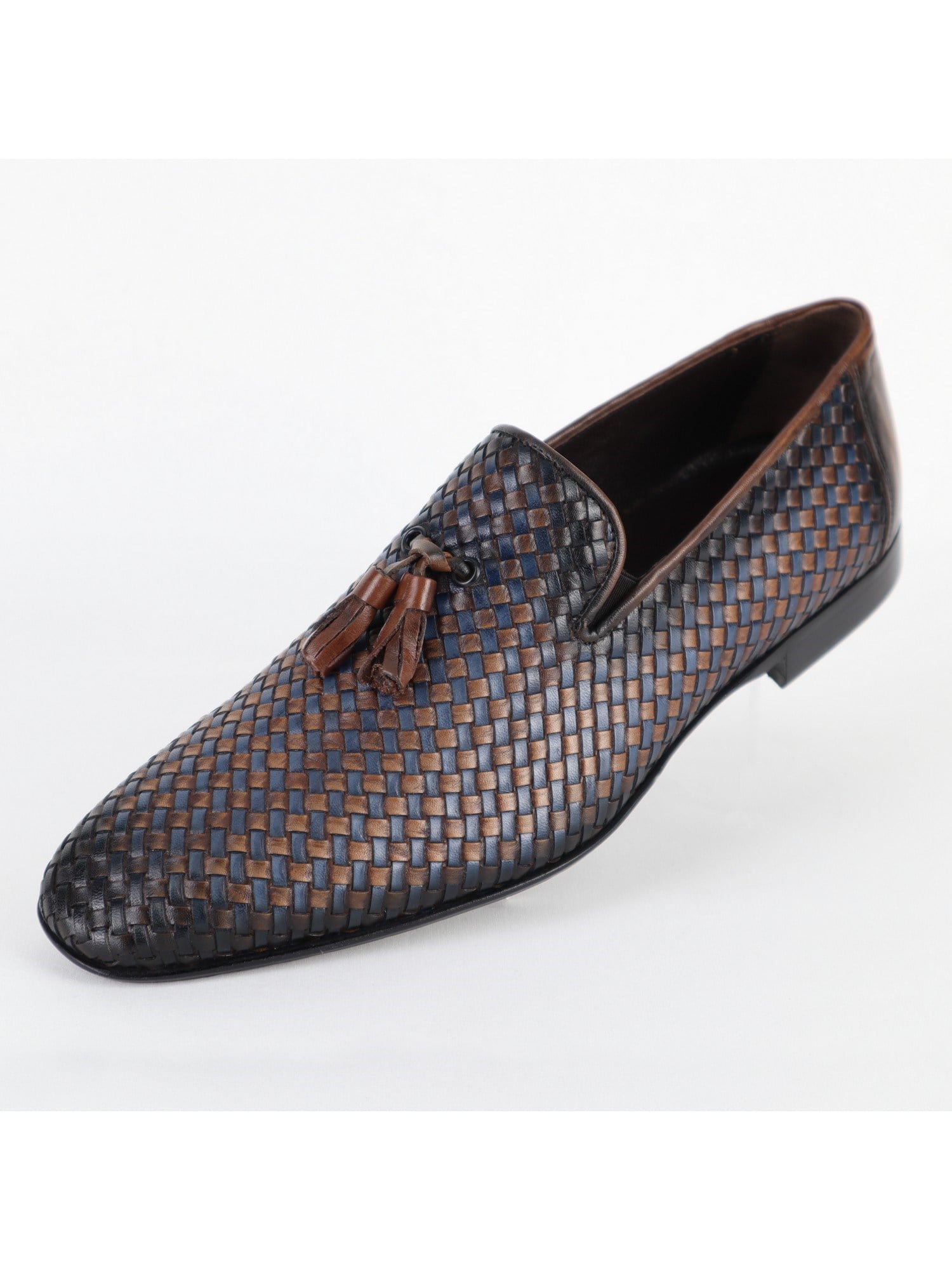 Edgers Klasik Bağcıklı Deri Navy Blue Brown  Ayakkabı AYK-2987