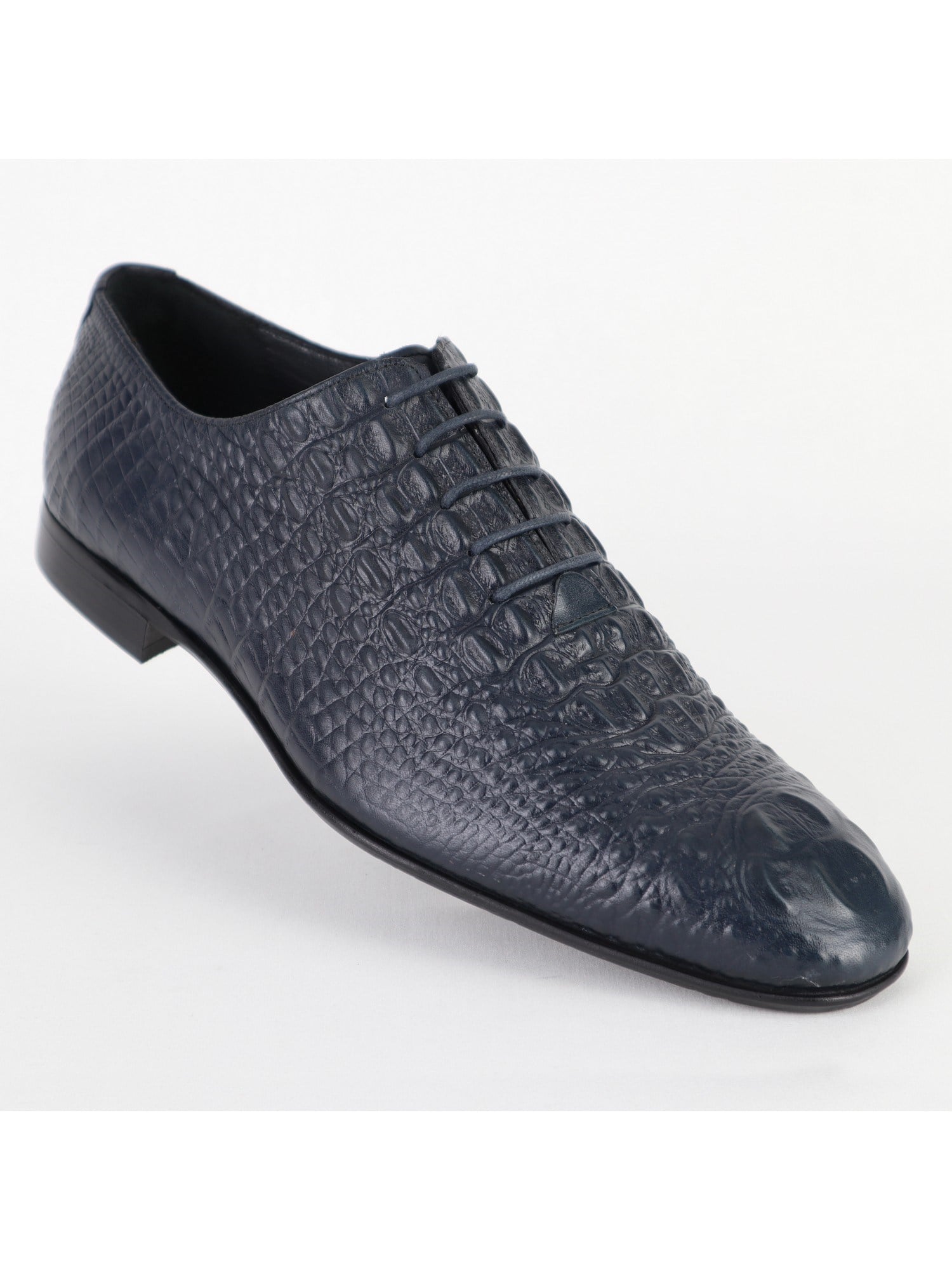 Edgers Klasik Bağcıklı Deri Navy Blue  Ayakkabı AYK-2915