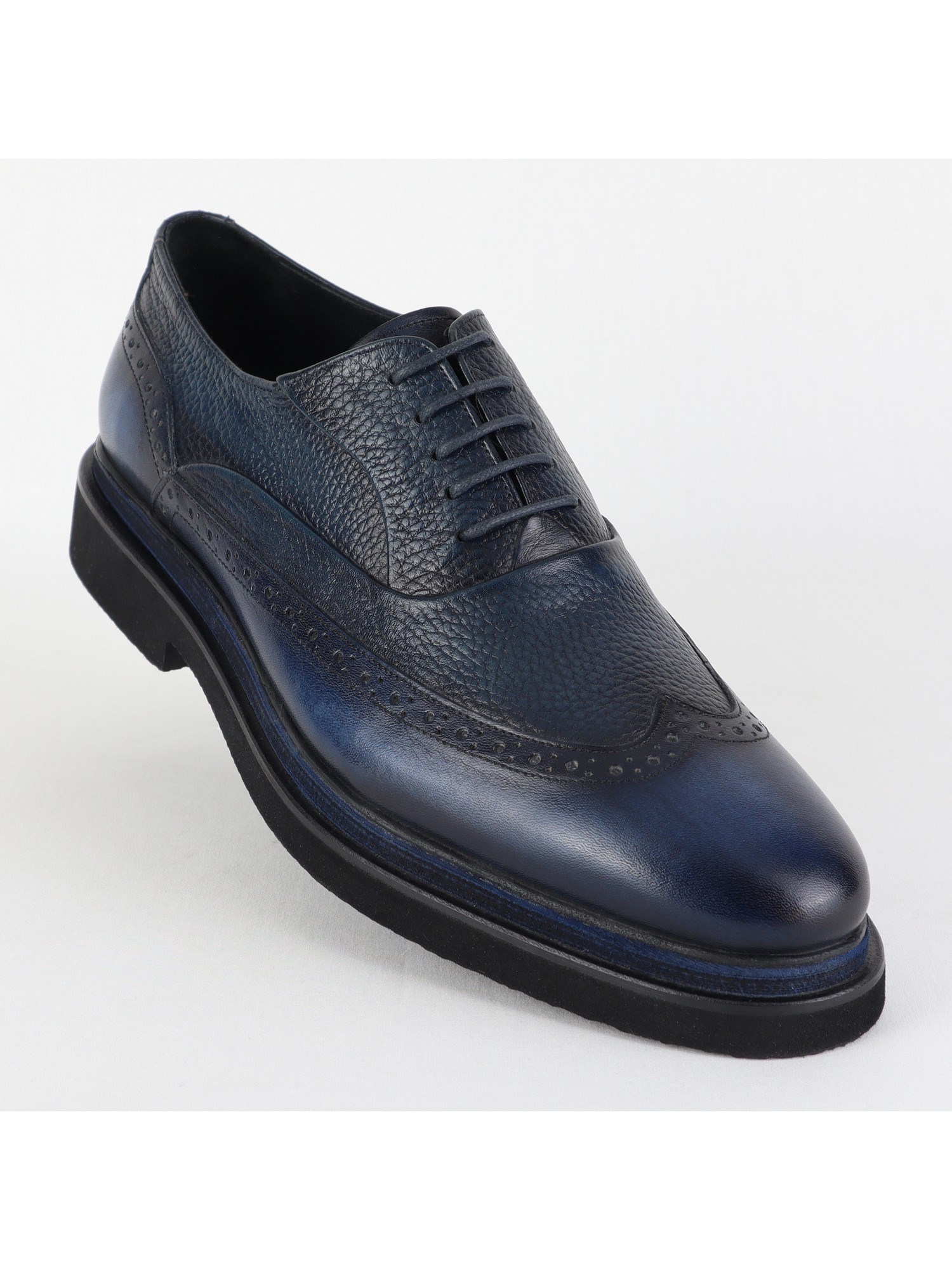 Edgers Klasik Bağcıklı Deri Navy Blue  Ayakkabı AYK-4953