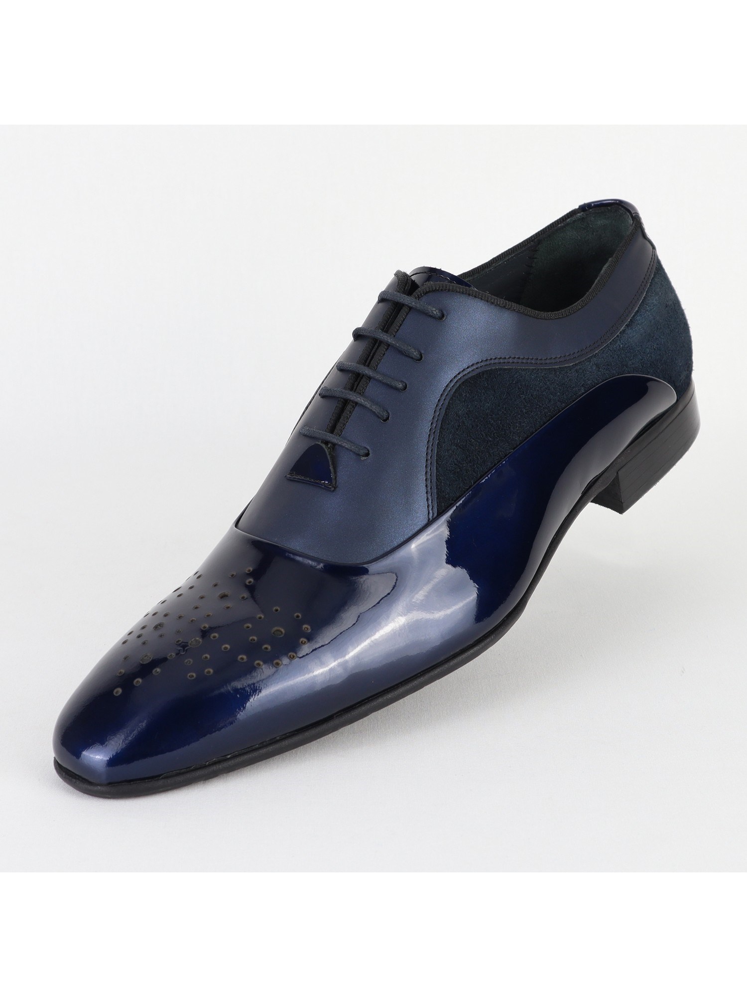 Edgers Klasik Bağcıklı Deri-Süet Navy Blue  Ayakkabı AYK-2713