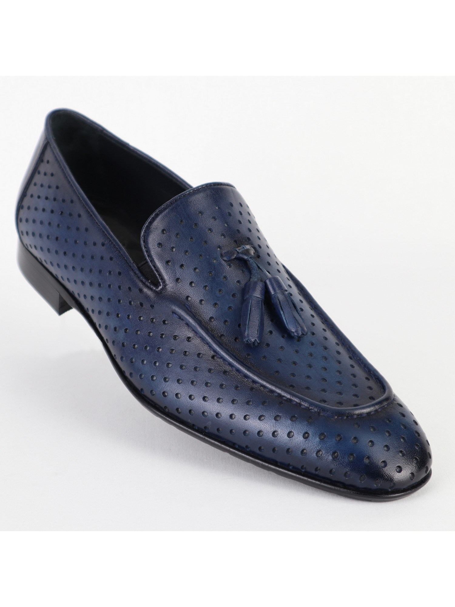 Edgers Klasik Düz Deri Navy Blue  Ayakkabı AYK-2901