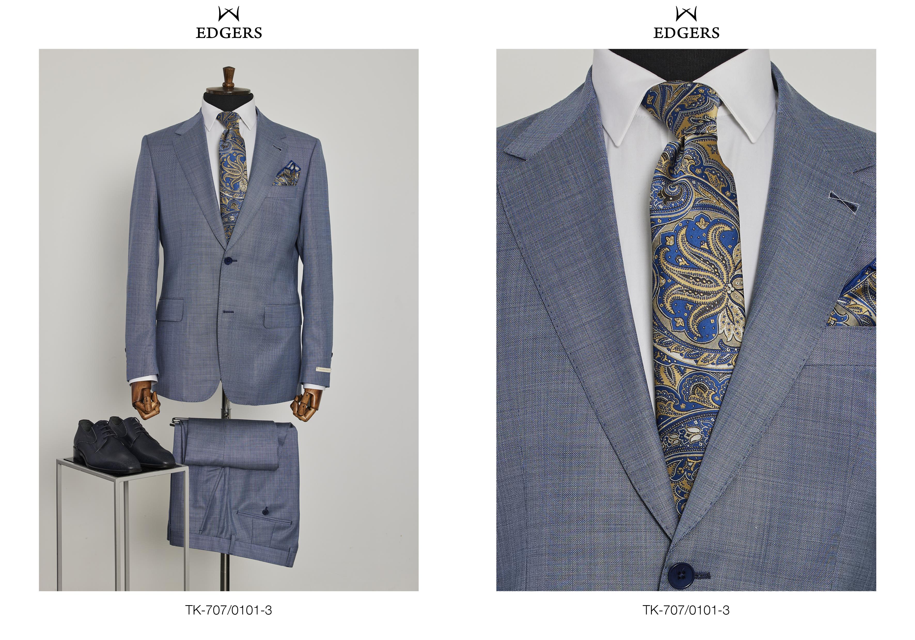Edgers  Smoked Slim Fit Takım Elbise TK 707-0101