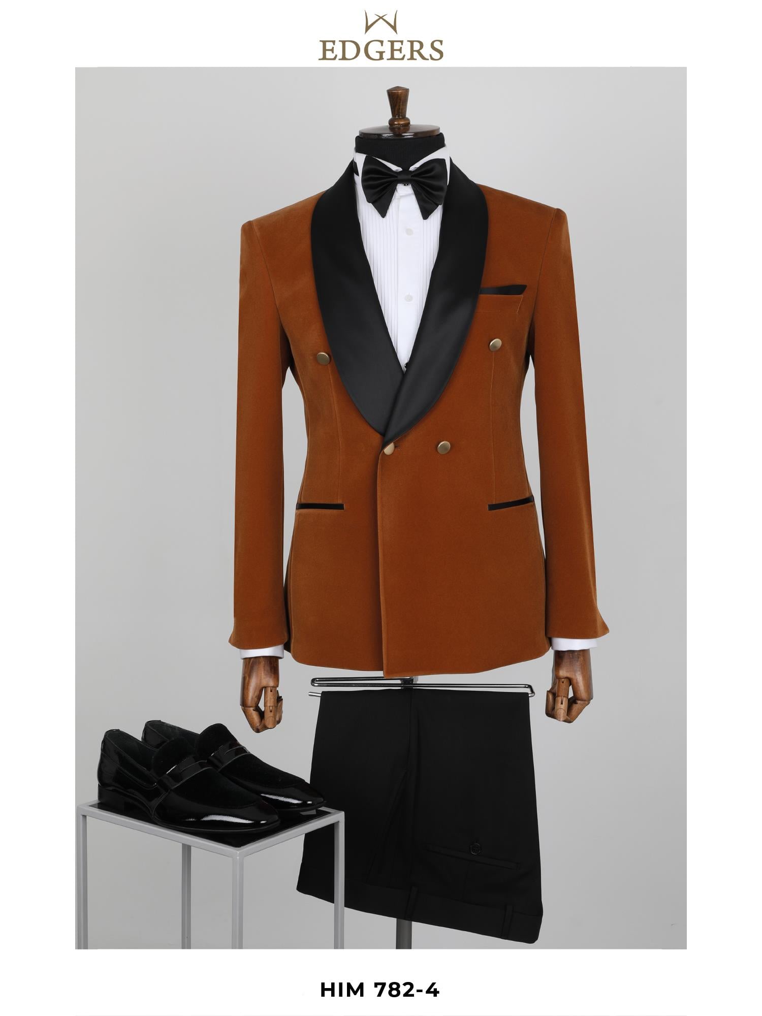 Edgers Tek Düğme Yelekli  Slim Fit Damatlık Takım HİM 782