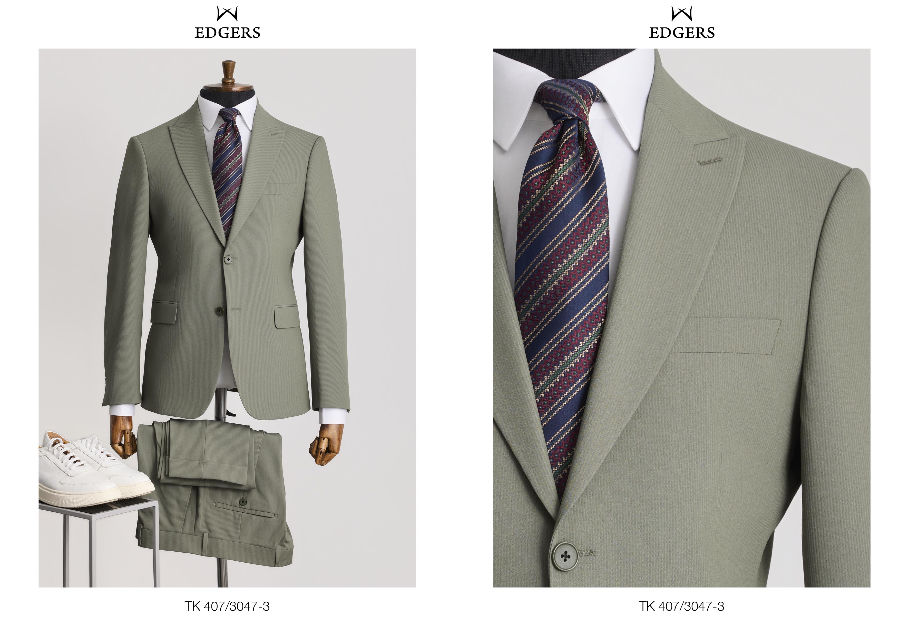 Edgers Tek Düğme Yelekli  Slim Fit Takım Elbise TK 407-3047