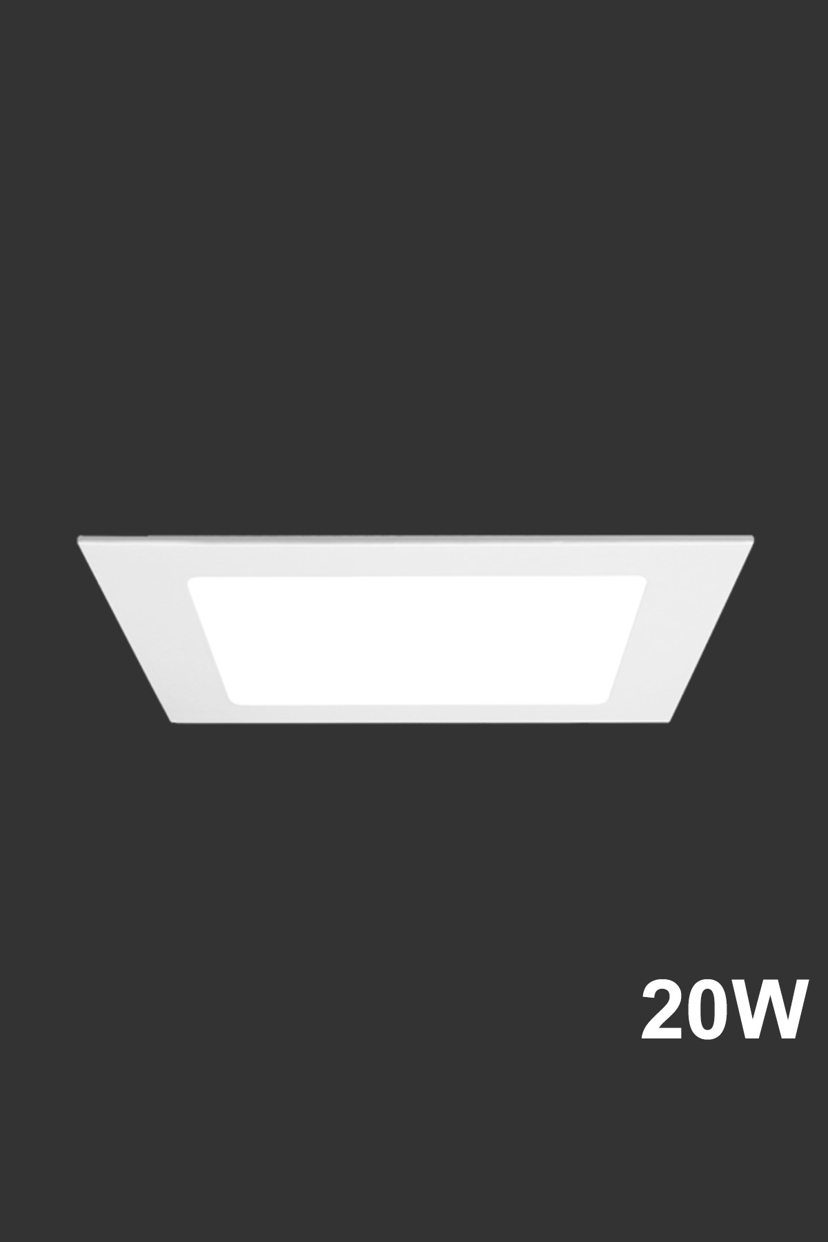 Sıva Altı Slim LED Downlight 20W Kare