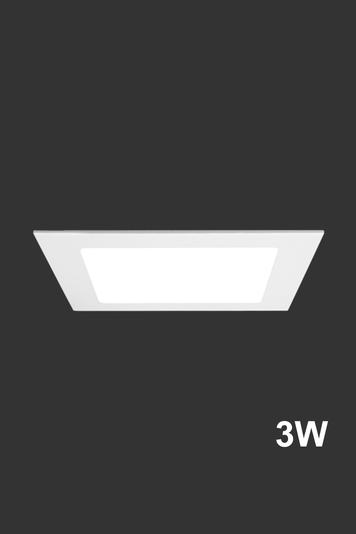Sıva Altı Slim LED Downlight 3W Kare