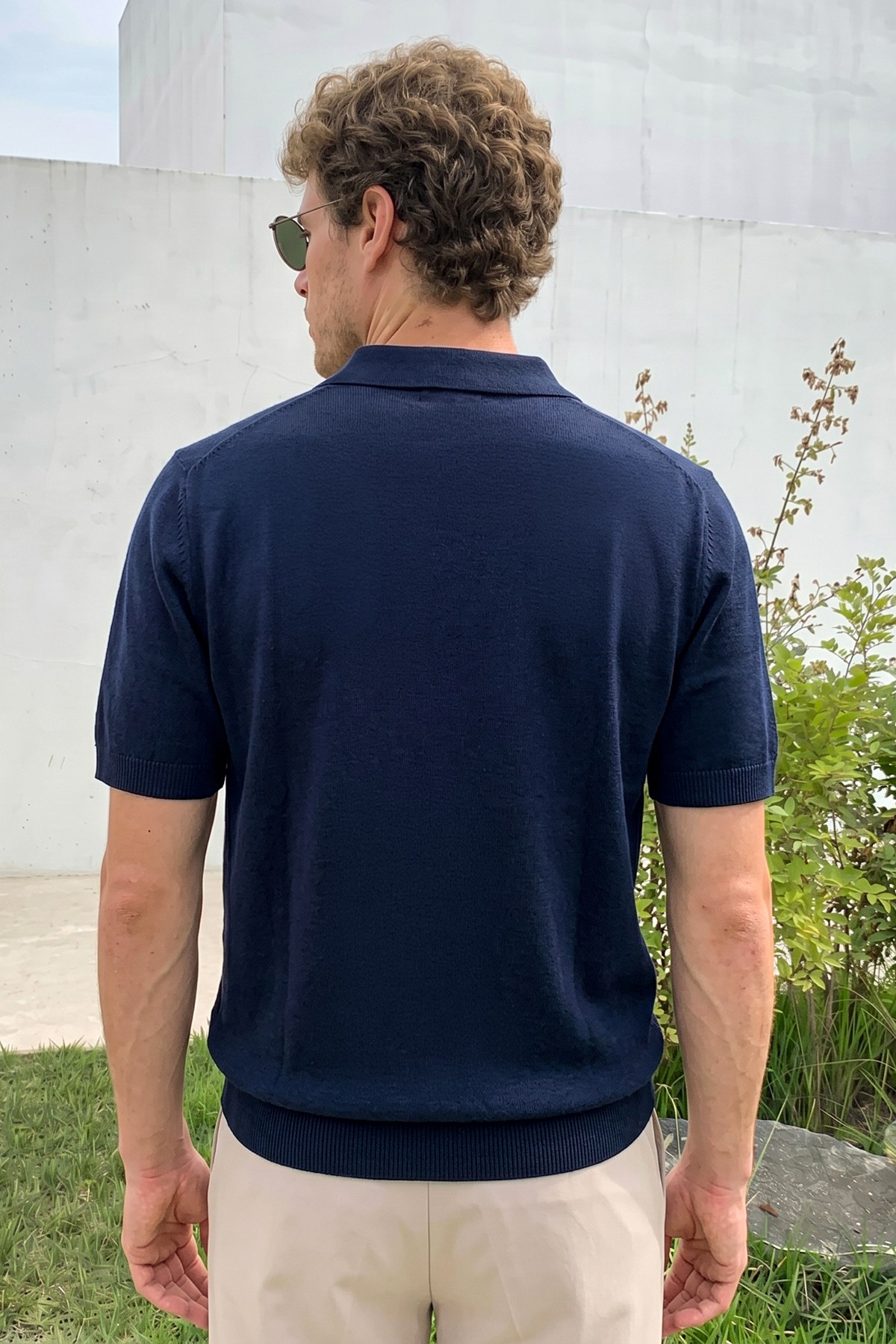 Chuba Erkek Polo Yaka Düğmeli Kısa Kollu Triko T-Shirt Lacivert 26S2016