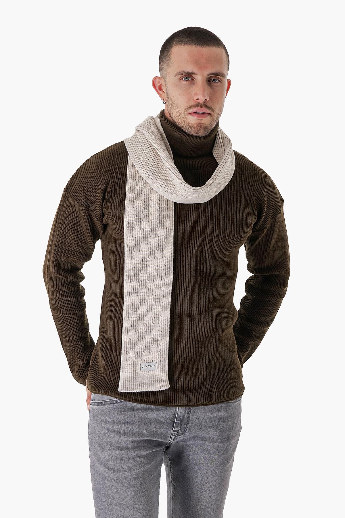 Chuba Erkek Saç Örgü Atkı Bej 23W502