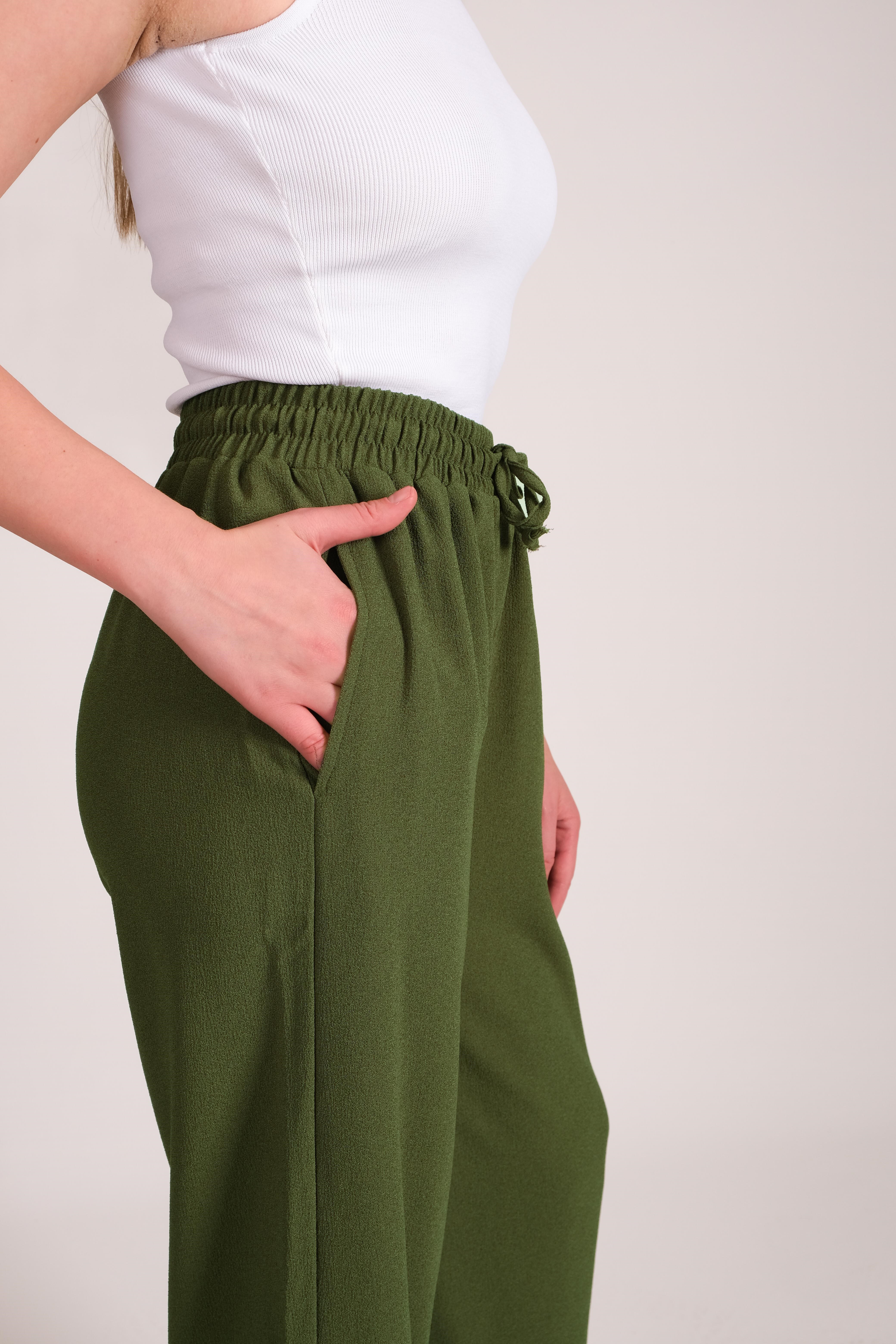 CHUBA Kadın Bol Kesim Şalvar Pantolon Haki 23W402