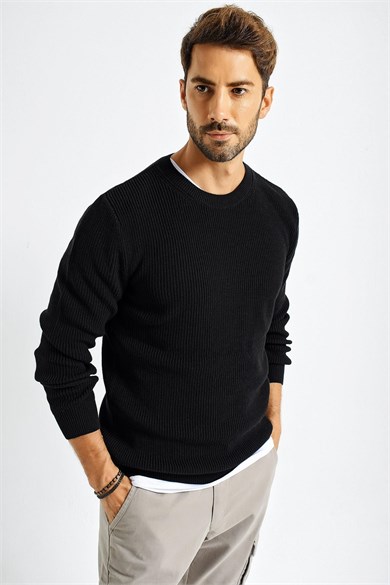 Chuba Erkek Bisiklet Yaka Selanik Örgü Triko Kazak 21W303